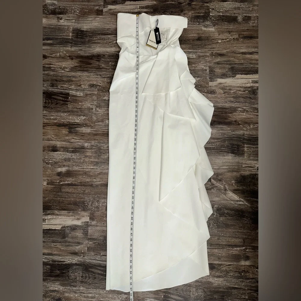 NWT Chiara Boni La Petite Robe Nyaveth White Strapless Long Column Dress Size 10 - Picture 5 of 10